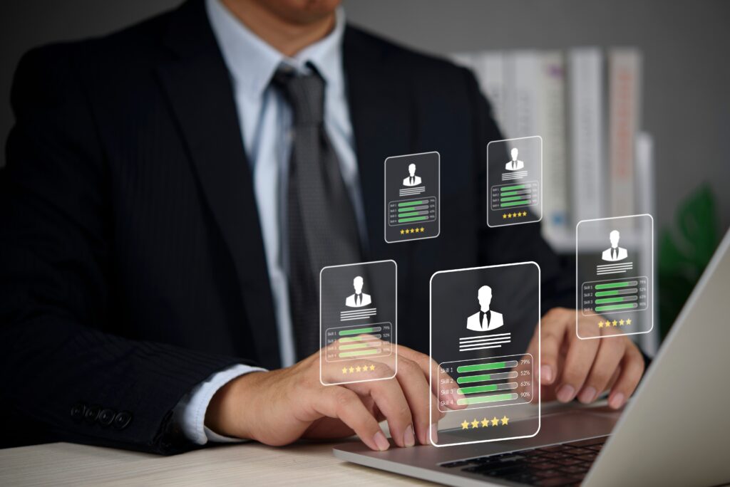 A male applicant searching for an open entry-level sales role.